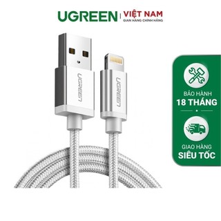 Cáp sạc Lightning MFI UGREEN US155/US291 cho iP / iPad / iPod dòng 2.4A dài 1m 2m - Bảo hành 18 tháng 1 đổi 1 60156