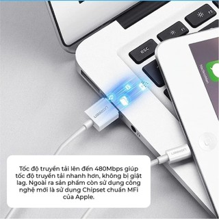 Cáp sạc Lightning MFI UGREEN US155/US291 cho iP / iPad / iPod dòng 2.4A dài 1m 2m - Bảo hành 18 tháng 1 đổi 1 60156