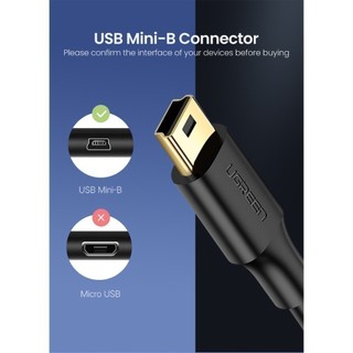 Cáp sạc USB 2.0 sang mini USB UGREEN US132 | Hỗ trợ tốc độ 480Mbps | Dễ dàng sử dụng | Bảo Hành 18 Tháng 1 Đổi 1
