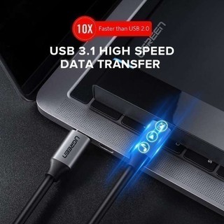 Cáp sạc nhanh USB-C 3.1 UGREEN US161 | PD 60W/3A | Truyền tải dữ liệu, âm thanh, video 5Gbps  | Bảo hành 18 tháng