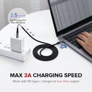 Cáp sạc nhanh USB-C 3.1 UGREEN US161 | PD 60W/3A | Truyền tải dữ liệu, âm thanh, video 5Gbps  | Bảo hành 18 tháng