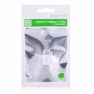 Đầu chuyển Micro USB sang USB type C, kích thước 18*13*6,6mm UGREEN US157