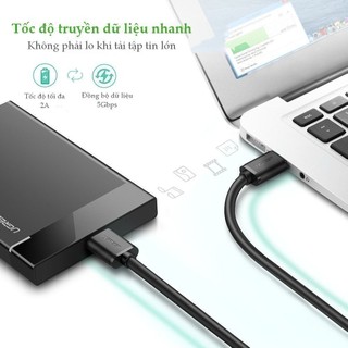 Dây cáp USB 3.0 đực sang micro USB 3.0 đực 2M mạ vàng UGREEN| Tốc độ truyền đữ liệu 5Gbps | Siêu bền | Bảo hành 18 tháng