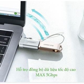 Đầu chuyển đổi cổng USB 3.0 sang Type C đực UGREEN US270 | Hỗ trợ OTG | Có dây gắn móc treo chìa khóa| Bảo Hành 18 Tháng