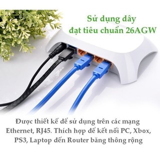 Dây cáp mạng Cat6 UTP UGREEN NW102 Tốc độ truyền tải cao 1000Mbps | Hiệu suất cao 500MHz Bảo Hành 18 Tháng 1 Đổi 1