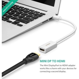 Cáp chuyển đổi Mini DisplayPort sang HDMI female UGREEN MD112 | Hỗ trợ 12bit trên mỗi kênh | Bảo Hành 18 Tháng 1 Đổi 1.