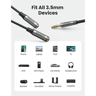 Dây cáp Audio 3.5mm chia 2 tai nghe, đầu nhôm UGREEN AV191
