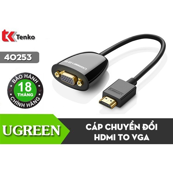 Cáp chuyển đổi HDMI to VGA Ugreen 40253 | Shopee Việt Nam