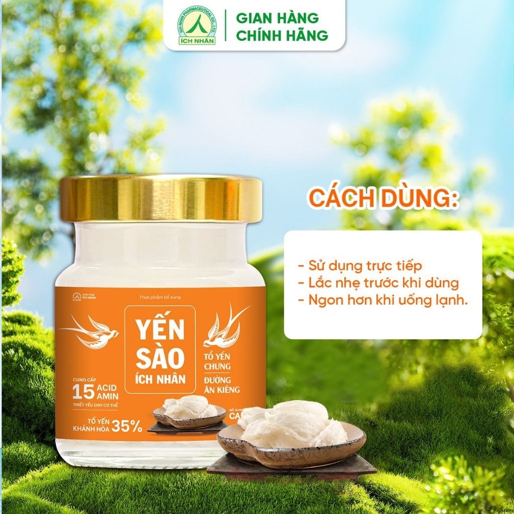 Ảnh Yến Sào Ích Nhân Tổ Yến Chưng Đường Ăn Kiêng Lọ 70ml bồi bổ sức khỏe, tăng cường miễn dịch, tăng sức đề kháng 4