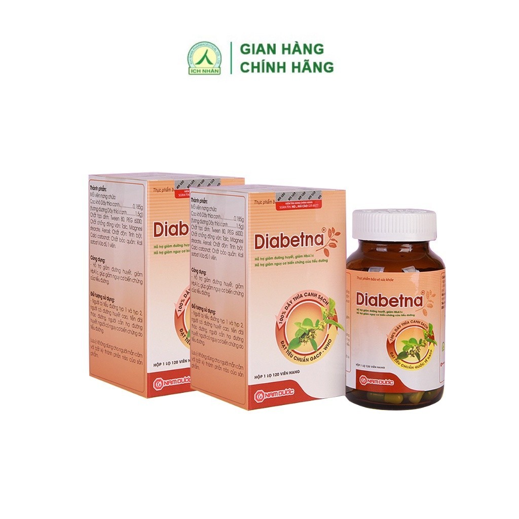 Ảnh Combo 2 lọ viên uống dây thìa canh Diabetna Ích Nhân dành cho người tiểu đường giúp ổn định đư 2