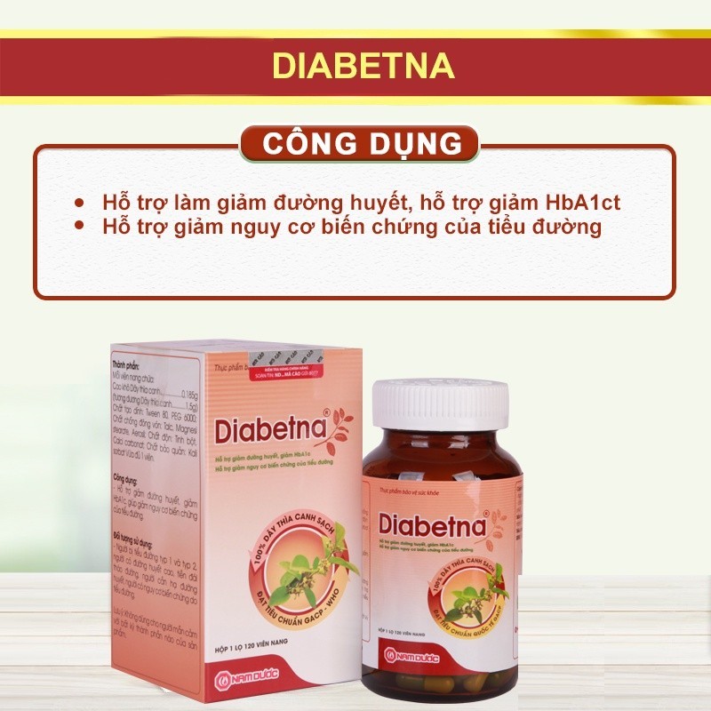 Ảnh Combo 3 hộp viên uống dây thìa canh Diabetna Ích Nhân giúp ổn định đường huyết, tăng cường sức khoẻ 40 viên/hộp 2