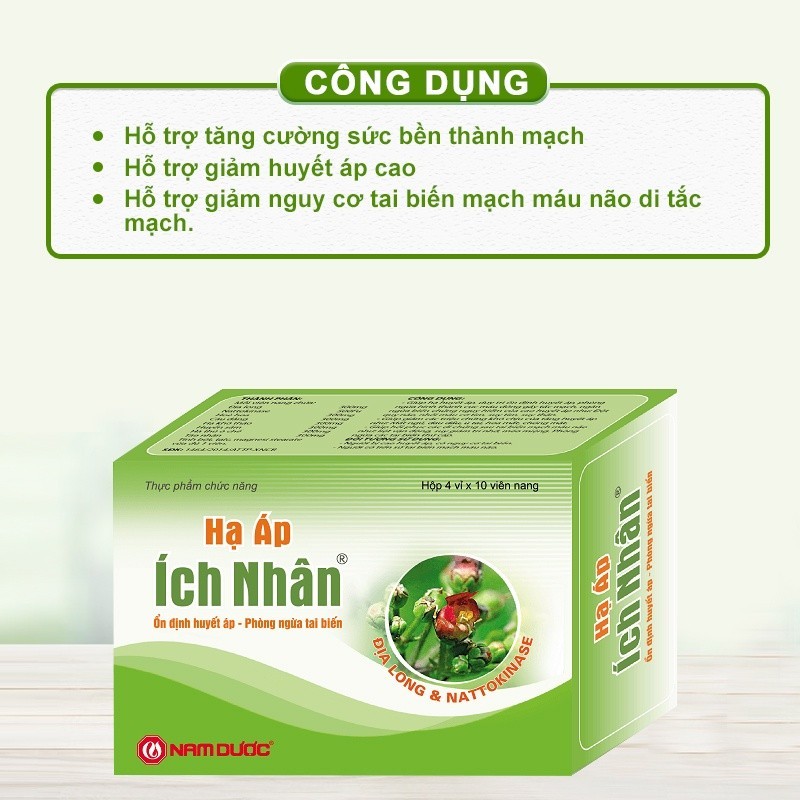 Ảnh Combo 5 hộp viên uống Hạ Áp Ích Nhân tăng cường sức khoẻ, hạn chế tai biến - ổn định thành mạch 2