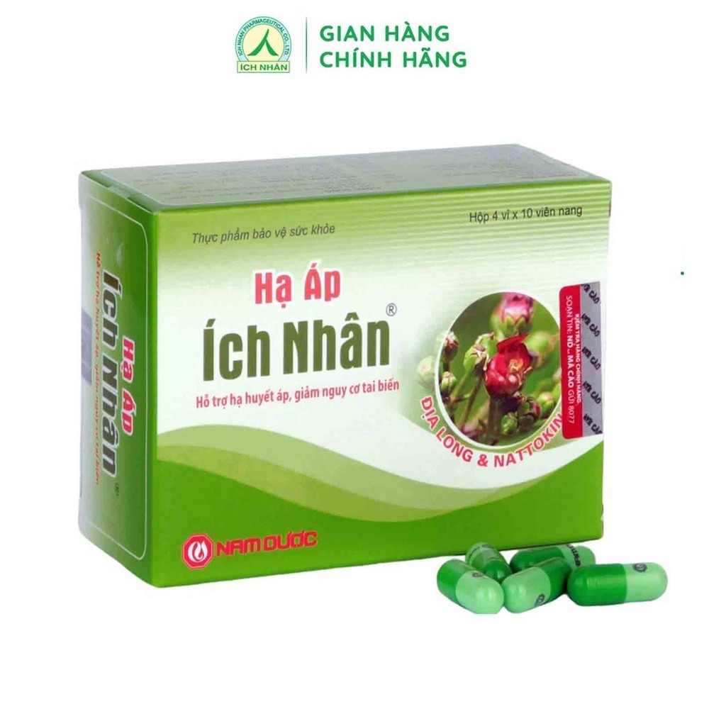 Ảnh Viên uống Hạ Áp Ích Nhân chiết xuất dược liệu - duy trì  áp huyết, giảm nguy cơ tai biến - hộp 40 viên HA4 1