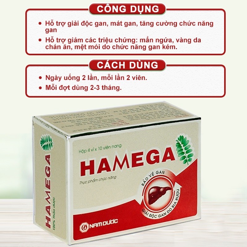 Ảnh Viên uống HAMEGA  Hỗ Trợ Giải Độc Gan, Mát Gan, Giải Rượu Và Tăng Cường Chức Năng Gan - Hộp 40 viên 4