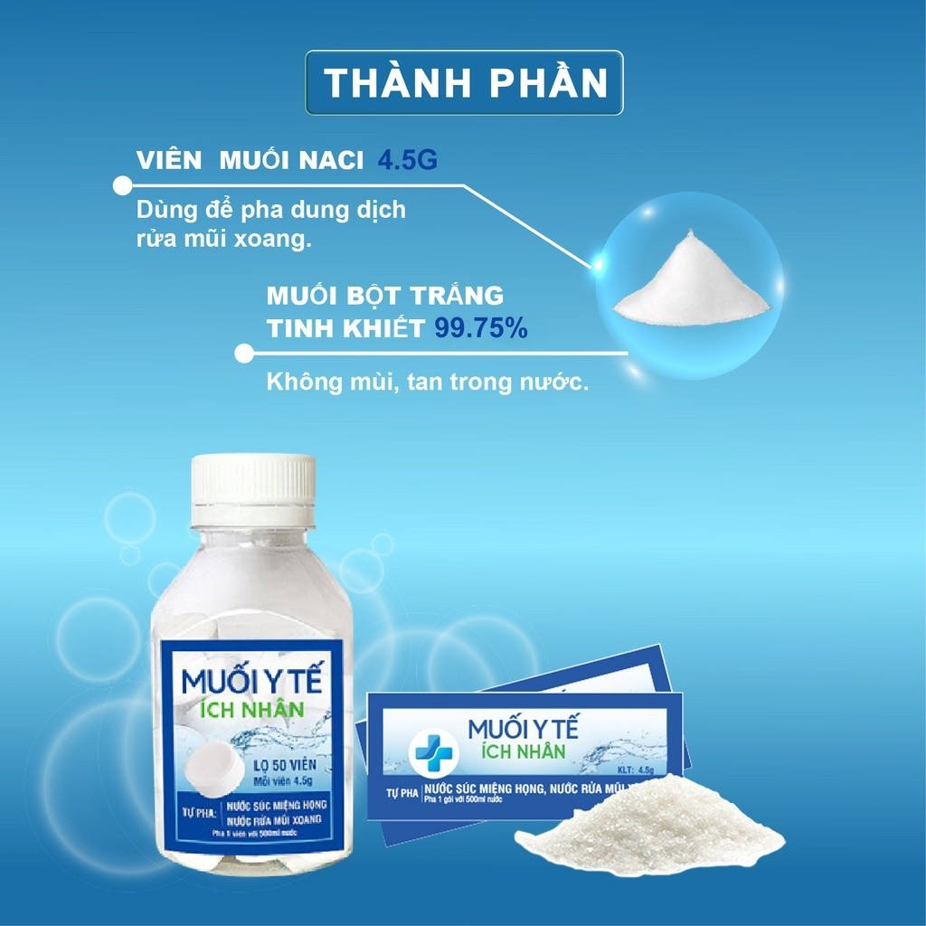 Ảnh Viên Muối Ích Nhân Sát Khuẩn Mũi Họng An Toàn Tiện Lợi - Lọ 50 Viên MYT 4