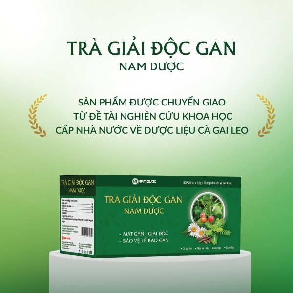 Ảnh Trà giải độc gan Nam Dược giúp mát gan, tăng cường chức năng gan an toàn, hiệu quả - hộp 20 túi lọc 4