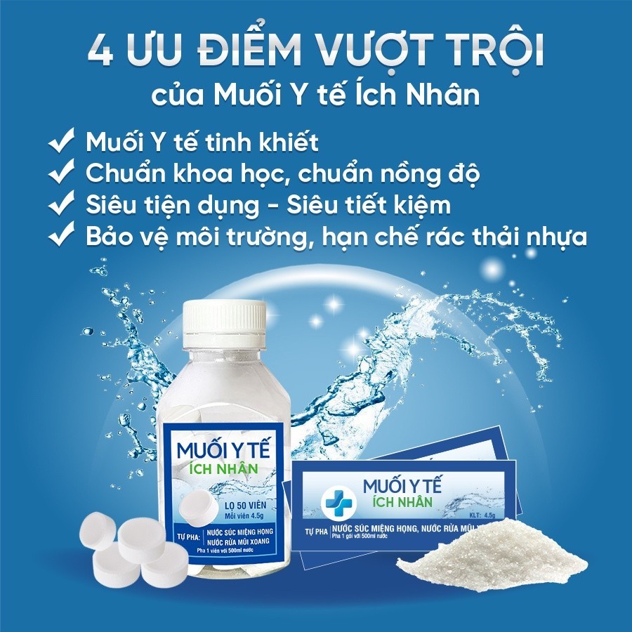 Ảnh Combo 3 Lọ Viên Muối Ích Nhân Hỗ Trợ Làm Sạch Mũi Họng, Đường Hô Hấp Lọ 50 Viên 3