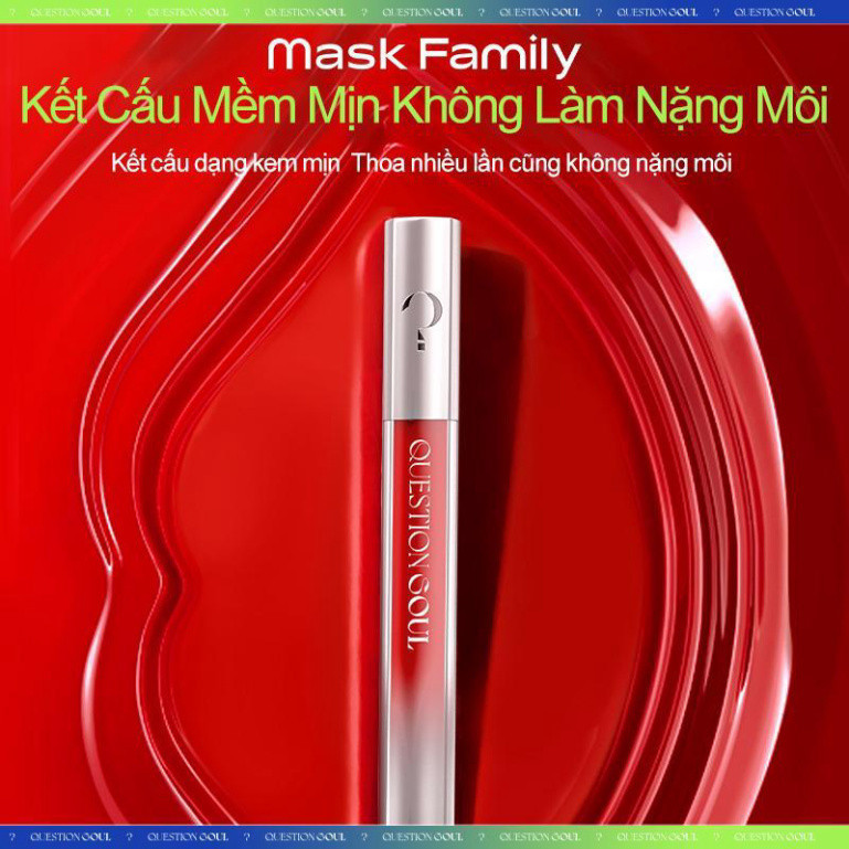 Son kem Mask Family siêu lì, làm mờ vết thâm, cung cấp độ ẩm, giúp môi mềm mịn, nâng tone da trắng sáng