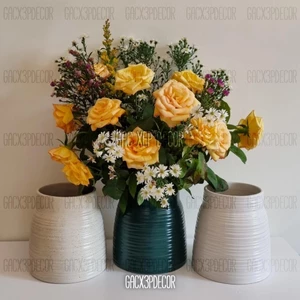 Bình Hoa Gốm Bát Tràng Dáng Trụ Ganh Nhiều Mẫu Lọ Cắm Hoa Decor Vintage GomdecorTSC