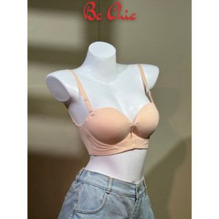 Áo lót nữ cài trước đệm 3cm - Áo ngực su đúc hở lưng mềm mịn đệm bàn tay gom nâng ngực đầy đặn A 722 BC_CHIC LINGERIE