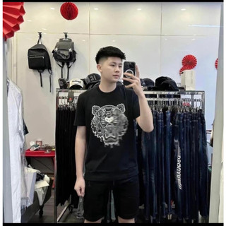 Áo Phông Thêu Hình Chất Cotton Co Dãn 2 Chiều-Áo Phông Thêu Hổ 2 Mặt Hàng Đẹp Chuẩn Form Phong Cách Boy Phố