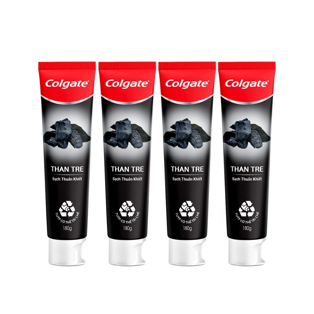 Ảnh Bộ 4 Kem đánh răng Colgate thiên nhiên Than tre Hàn Quốc khử mùi diệt khuẩn 180g 2