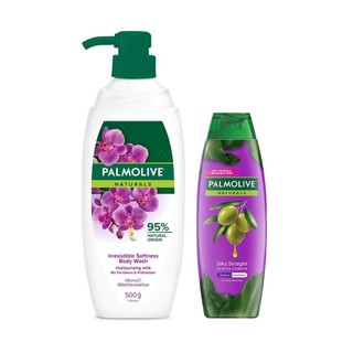 Sữa tắm Palmolive 95% chiết xuất từ hoa phong lan 500g và Dầu gội Palmolive có dầu xả karetin & dầu oliu 180ml