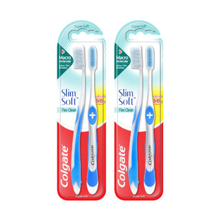 Bộ 4 bàn chải Colgate Slimsoft Flex Clean nguyên khối siêu mềm mảnh