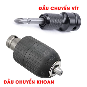 Combo Đầu Chuyển Bulong Sang Khoan, Đầu Chuyển Đổi Bulong Sang Vít Phụ Kiện Máy Khoan Chính Hãng Boshun