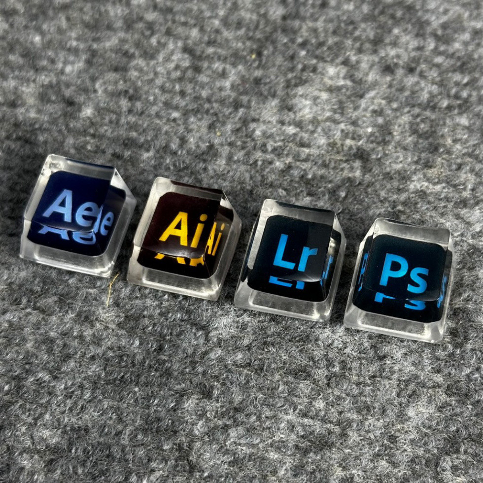 Nút Keycap bàn phím cơ logo Adobe, nút bàn phím resin nhận làm theo yêu ...