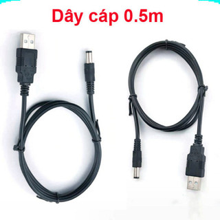 [Ưu đãi] (5 cái) Dây cáp, dây sạc chuyển USB 5V ra DC 5.5*2.1mm