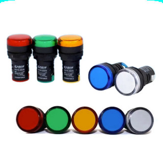 [Ưu đãi] (5 cái) Đèn báo AD16-22DS lỗ khoét 22mm điện áp 12V, 24V, 220VAC, 380VAC