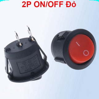 [Ưu đãi] (10 cái) Công tắc bập bênh KCD1 hình tròn 6A - 250V lỗ khoét 20mm