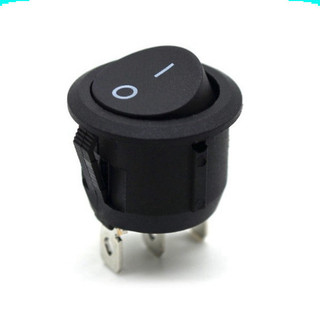 [Ưu đãi] (10 cái) Công tắc bập bênh KCD1 hình tròn 6A - 250V lỗ khoét 20mm