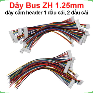 Dây Bus ZH 1.25mm, dây cắm header 1 đầu cái, 2 đầu cái