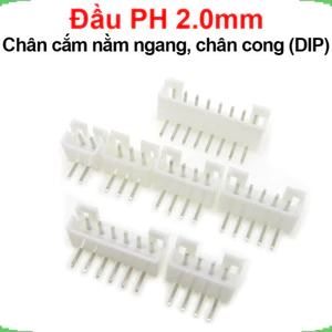 Đầu PH 2.0mm Chân cắm nằm ngang, chân cong (DIP)