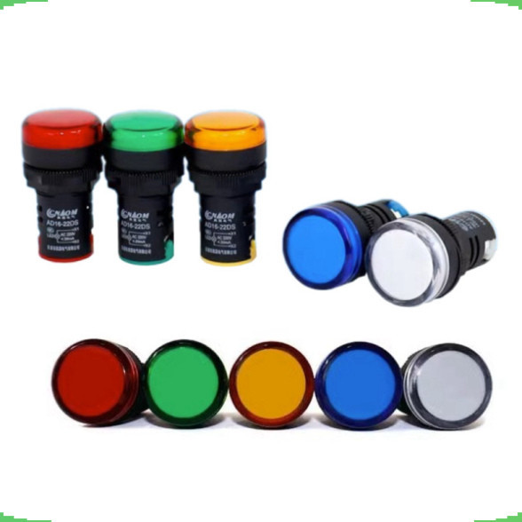 [Giá bán sỉ] (5 cái) Đèn báo AD16-22DS lỗ khoét 22mm điện áp 12V, 24V, 220VAC, 380VAC