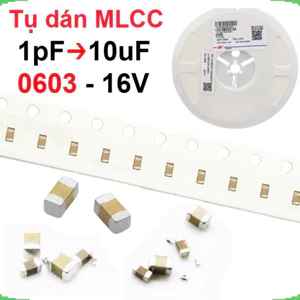 tụ gốm, tụ dán đa lớp MLCC - size 0603 - 16V