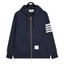 Áo Hoodie Zip có dây rút kết hợp sọc kẻ cánh tay chất nỉ dày dặn - Áo khoác nam nữ phong cách trẻ trung hot trend
