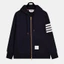Áo Hoodie Zip có dây rút kết hợp sọc kẻ cánh tay chất nỉ dày dặn - Áo khoác nam nữ phong cách trẻ trung hot trend