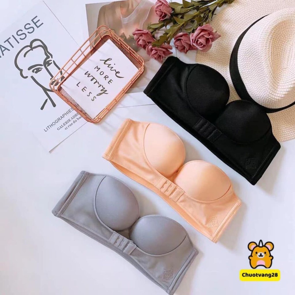 Áo lót không dây cúp ngực chống tụt cài trước