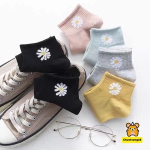 Set 10 tất hoa cúc cổ ngắn