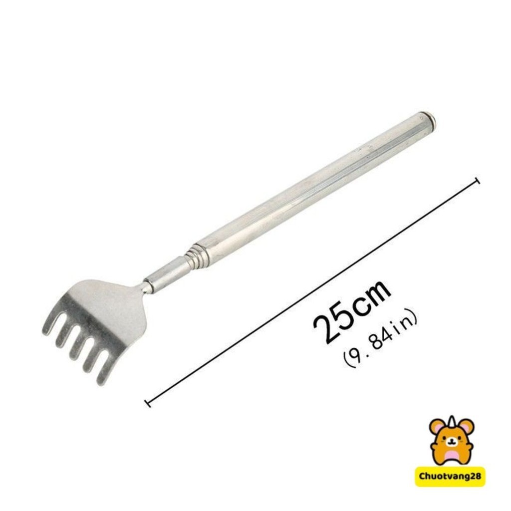 Combo 2 Gậy gãi lưng inox rút gọn kéo dài tiện lợi