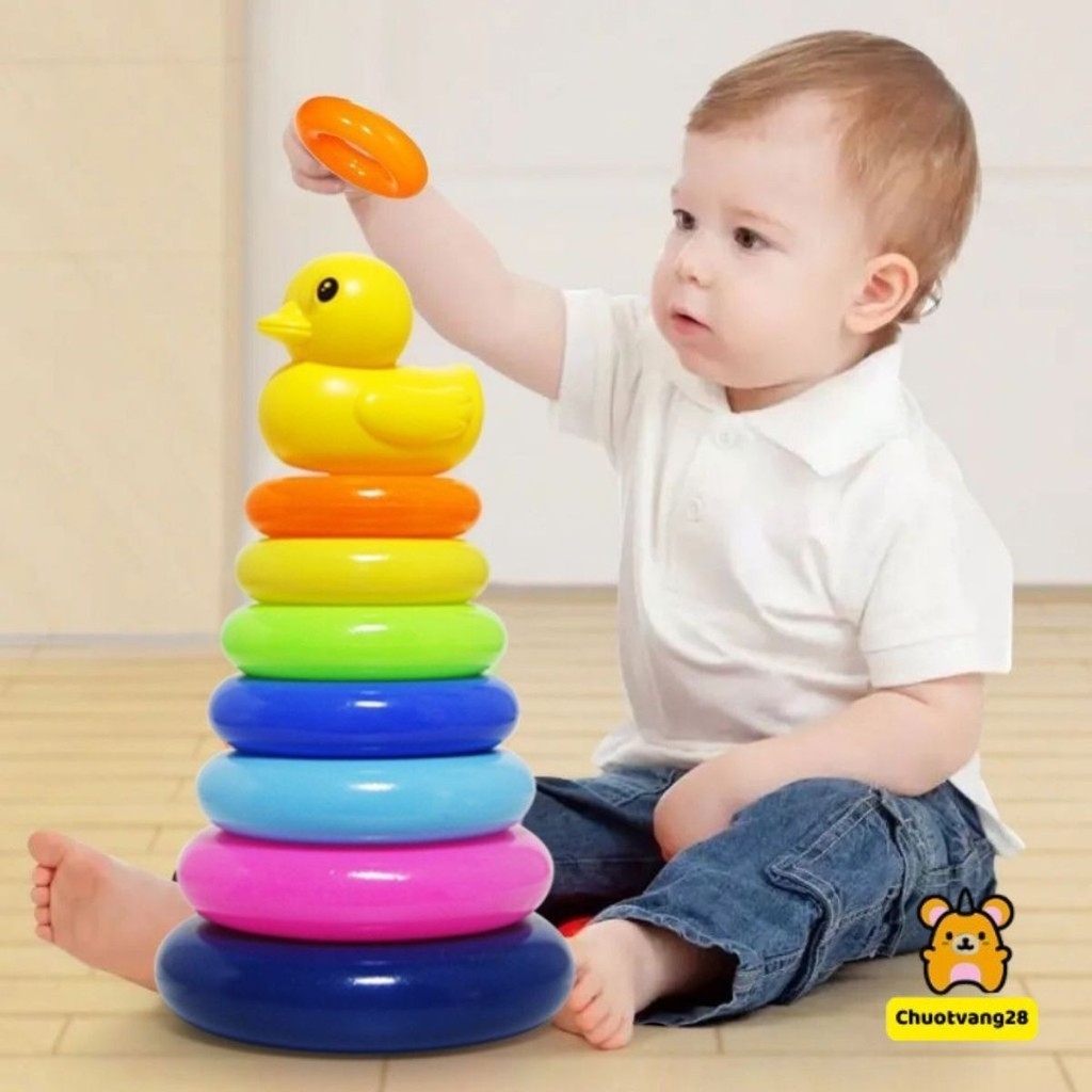 Đồ Chơi Tháp Xếp Chồng Vòng Tròn Vịt