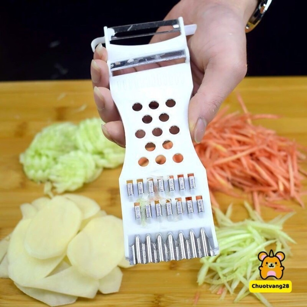 Nạo hoa quả dụng cụ nhà bếp tiện lợi, 6 trong 1 Nạo bào củ ,quả, rau, cắt 6 trong 1 thái lượn sóng
