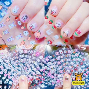 Combo 30 Set Miếng Dán Trang Trí Móng Tay Chống Thấm Nước Nhiều Chủ Đề Hình Thỏ Hoạt Hình Dễ Thương Dành Cho Bé Yêu