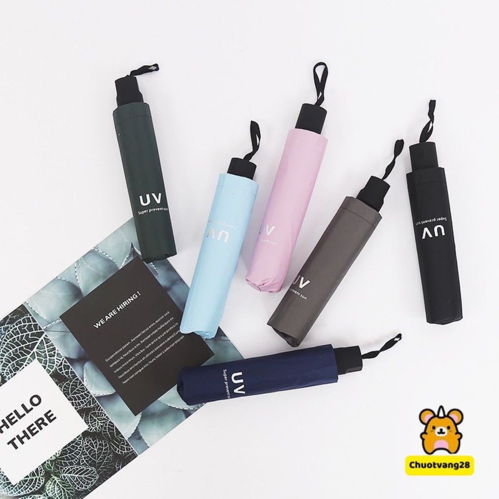 Ô uv gấp gọn phủ lớp chống tia UV, dù che nắng, che mưa ngoài trời cầm tay cao cấp ( Được chọn màu)