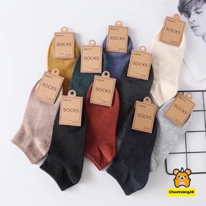 combo 10 Vớ Trơn Cổ Ngắn Nam Nữ , Tất Muối Tiêu Unisex Nhiều Màu Sắc Chống Hôi Chân Cực Đep