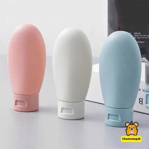 Set 3 chai lọ chiết mỹ phẩm du lịch bằng nhựa silicone nhiều màu tiện dụng