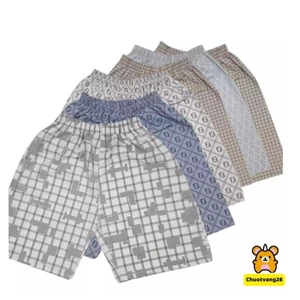 Quần đùi quần short nam kẻ sọc lưng thun mặc nhà, thể thao chất liệu cotton siêu mát [Chuột Vàng 28]